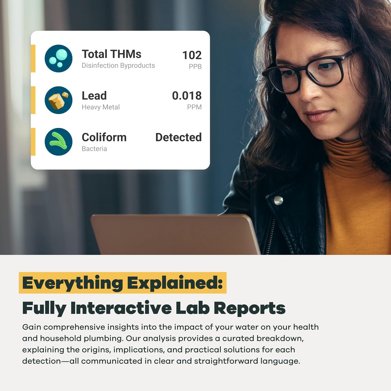 Sample lab report PDF example from SimpleLab Tap Score